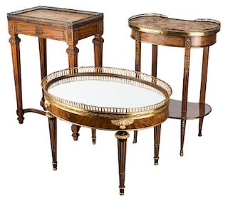 A SET OF THREE ANTIQUE OCCASIONAL TABLES