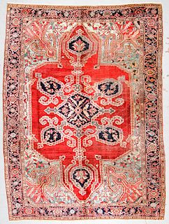 Antique Heriz Rug, Persia: 8'1'' x 11'
