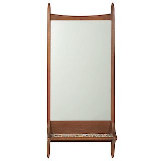 Midcentury Modern Wall Mirror, Style of Pedersen & Hansen