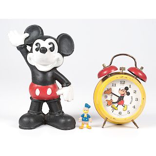 Mickey Mouse Bank and Clock, PLUS 