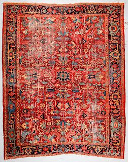 Antique Heriz Rug, Persia: 9' x 11'10''