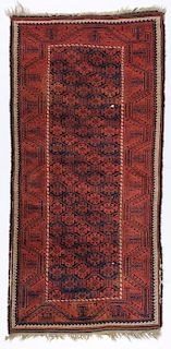 Antique Beluch Rug, Afghanistan: 3'4'' x 7'