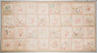 Fine Bird Pictorial Chain Stitch Tapestry: 8'1'' x 15'1'' 