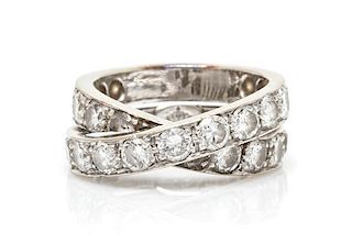 A Platinum and Diamond Ring, Matassi, 5.85 dwts.