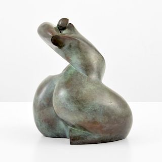 Large Dominique Polles Bronze Sculpture