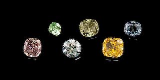 A Collection of Natural Fancy Color Diamonds,