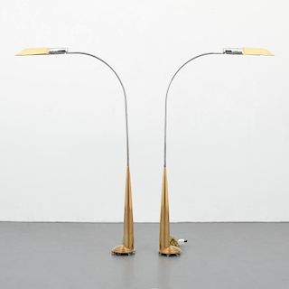 Pair of Rare Cedric Hartman Floor Lamps