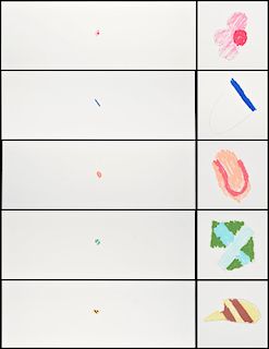 Richard Tuttle PERCEIVED OBSTACLES Suite, 5 Lithographs