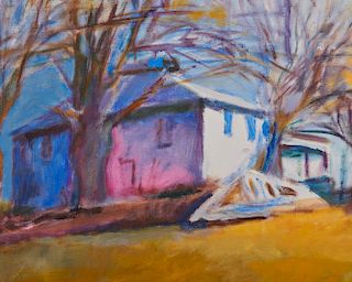 WOLF KAHN, (American, b. 1927), Deserted Farm House, Marlboro, VT, 1976, oil on canvas