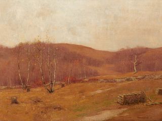 ROBERT BRUCE CRANE, (American, 1857-1937), Month of November, oil on canvas