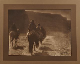 EDWARD SHERIFF CURTIS, (American, 1868-1952), The Vanishing Race, double border silver gelatin print