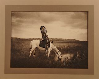 EDWARD SHERIFF CURTIS, (American, 1868-1952), An Oasis in the Bad Lands, double border gelatin silver print