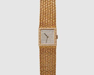 OMEGA 18K Gold and Diamond Wristwatch