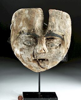 Rare & Important 19th C. Native Alaskan Wooden Mask