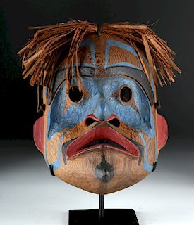 20th C. Pacific Northwest Nuxalk Wood Mask - Carpenter