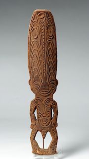 Early 20th C. Papua New Guinea Wooden Figure