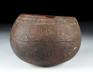 Early 20th C. Papua New Guinea Abelam Coconut Bowl