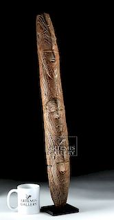 20th C. Papua New Guinea Men's House Wood Gable Carving