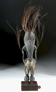 Mid-20th C. Papua New Guinea Wood Ancestral Bird Figure