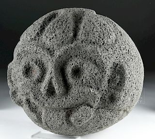 Large Teotihuacan Carved Stone Figural Mortar