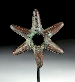 Inca Copper Star Mace Head