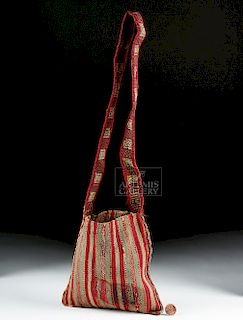 Colorful Inca Textile Coca Bag w/ Strap