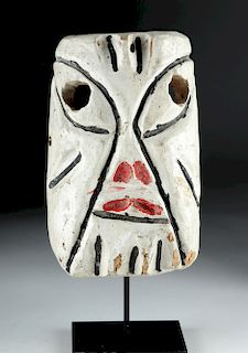 Early 20th C. Mexican Wooden Day-of-the-Dead Dance Mask