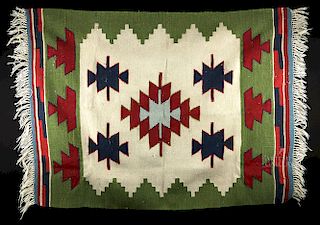 Early 20th C. Mexican Woven Textile Shawl