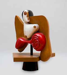 AFTER LE CORBUSIER (1887-1965): ICÔNE (BROWN/RED/WHITE)