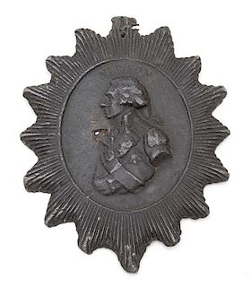 An English Cast Metal Medallion Depicting Admiral Lord Nelson Height 4 inches.