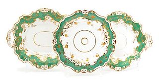 Thirteen English Porcelain Plates Diameter of largest 11 1/2 inches.