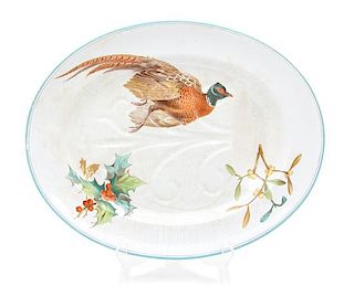 An English Porcelain Serving Platter Length 20 inches.