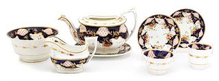 An English Porcelain Tea Service Diameter of saucers 5 1/2 inches.