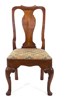 A Queen Anne Mahogany Side Chair Height 37 3/4 inches.