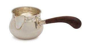 An American Silver Sauce Ladle with Treen Handle, Towle Silversmiths, Newburyport, MA,