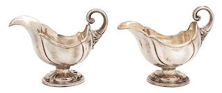 A Pair of Silver on Copper Sauce Boats, 19TH CENTURY,