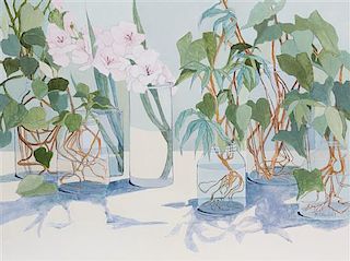 M. Crawford, (20th Century), Pair of Floral Still Lifes