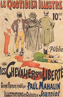 A Vintage French Poster, , Le Quotidien Illustsre/Les Chevaliers de la Liberte.