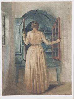 Peter Ilstedt, (Danish, 1861-1933), The Blue Cupboard, 1924