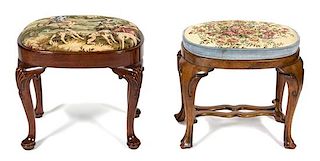 A Group of Four Foot Stools Height of largest 20 x width 23 x depth 16 inches.