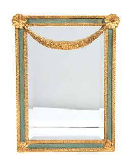 A Carver's Guild "Petite Festoon" Mirror Height 21 x width 16 inches.