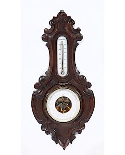 Aneroid holosteric barometer/thermometer