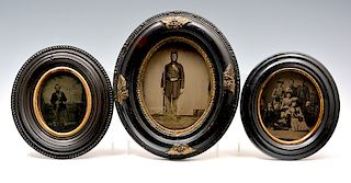 3 Civil War tintypes, Union soldiers