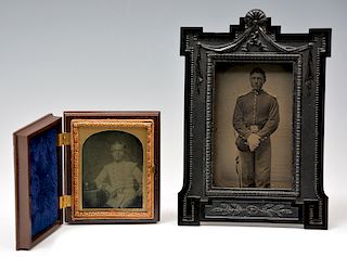 Civil War tintype & ambrotype, Union, Confed. soldiers