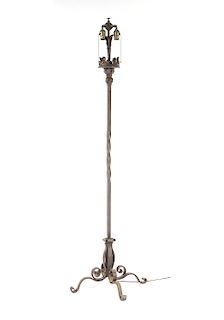 Wrought iron floor lamp, 68"