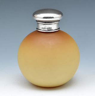 Thomas Webb peach blow brown-to-cream perfume bottle