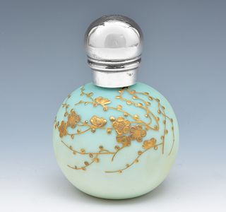 Thomas Webb perfume bottle with gilt design