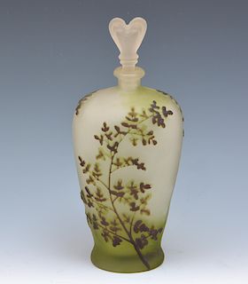 Galle cameo glass fern design perfume bottle