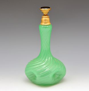 Steuben jade green perfume bottle