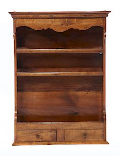 George III style mahogany wall shelf